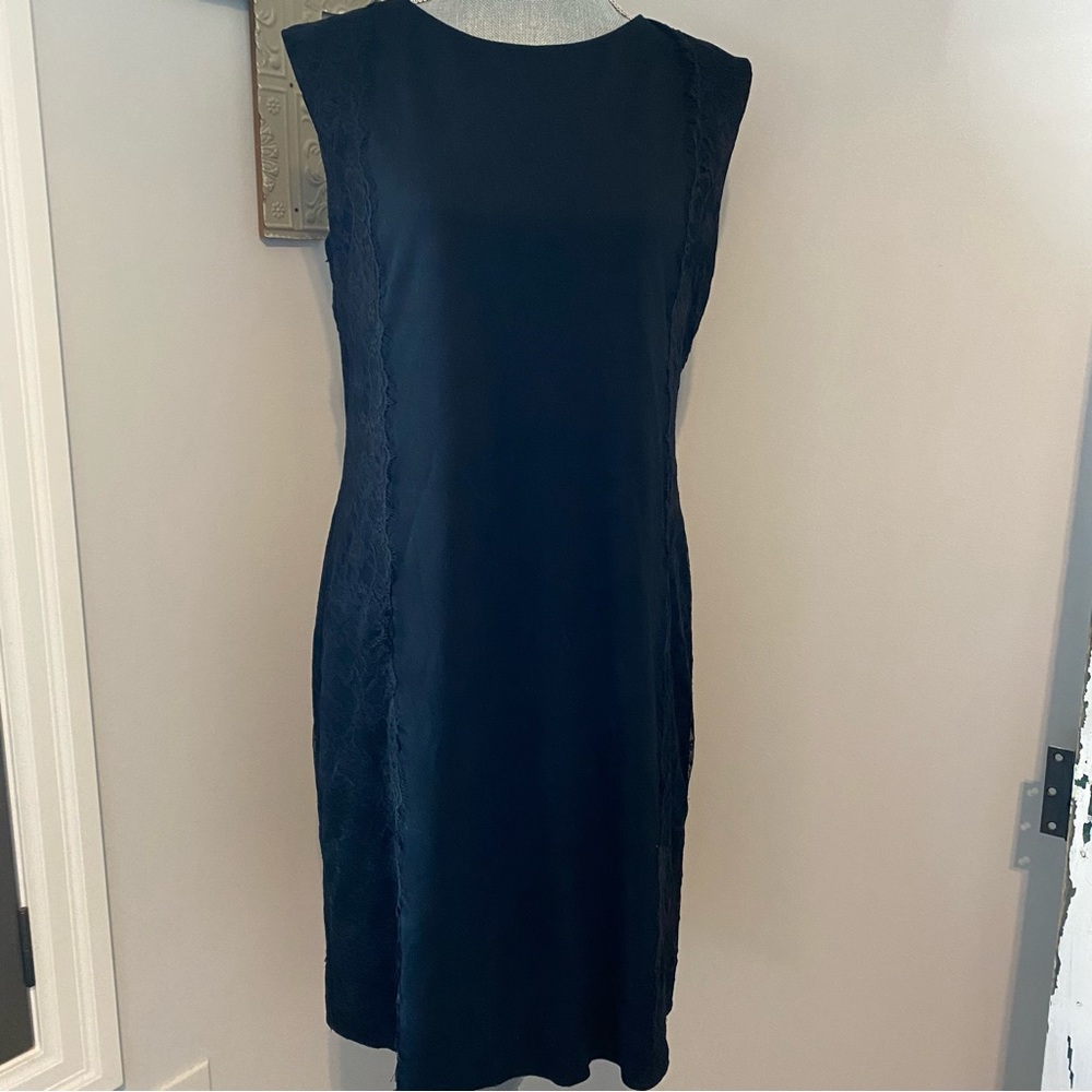 Mango sleeveless LBD with lace at sides